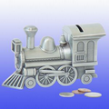 Metal Train Bank (Laser Engrave)